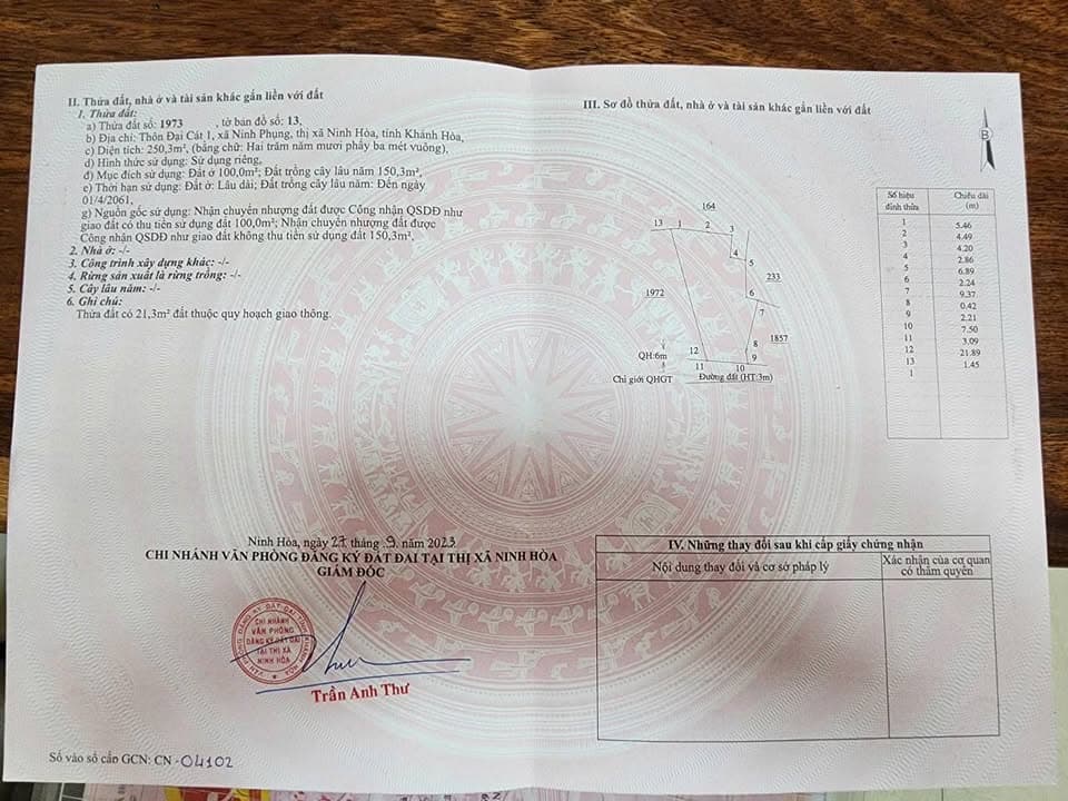 Bán đất Tx. Ninh Hòa, T. Khánh Hòa - Ảnh 3