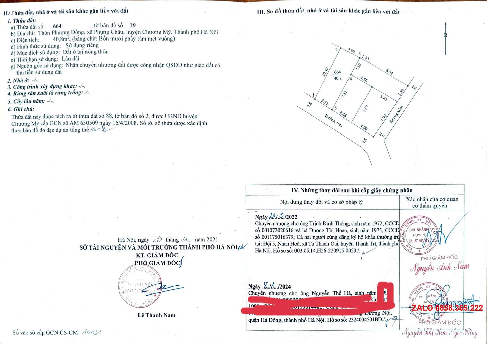 Bán đất H. Chương Mỹ, Tp. Hà Nội - Ảnh 2