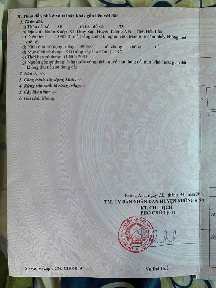 Bán đất H. Krông A Na, T. Đắk Lắk - Ảnh 2