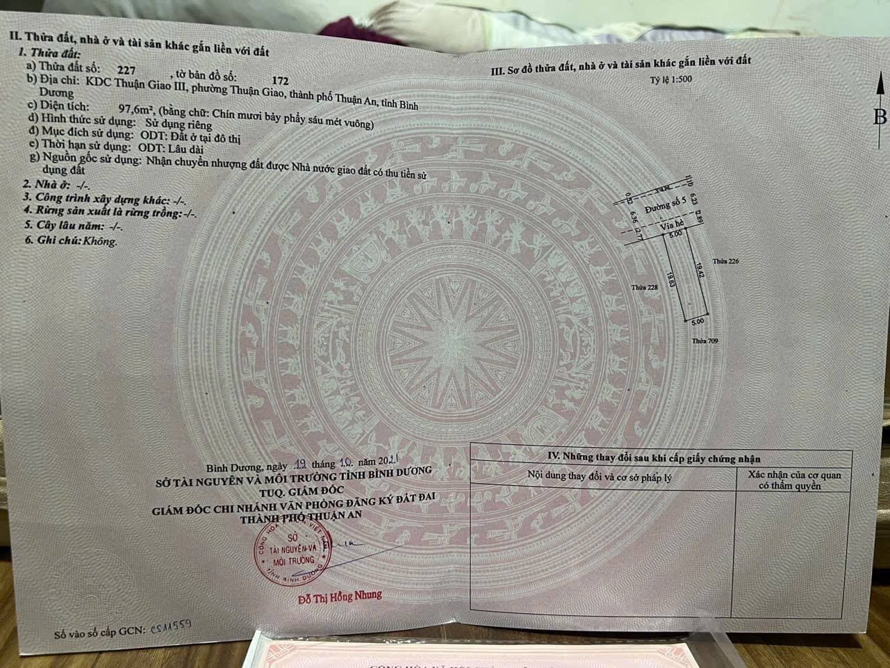 Bán đất Tp. Thuận An, T. Bình Dương