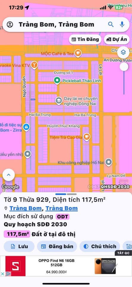 Bán đất Đ. Hưng Đạo Vương, H. Trảng Bom, T. Đồng Nai - Ảnh 3