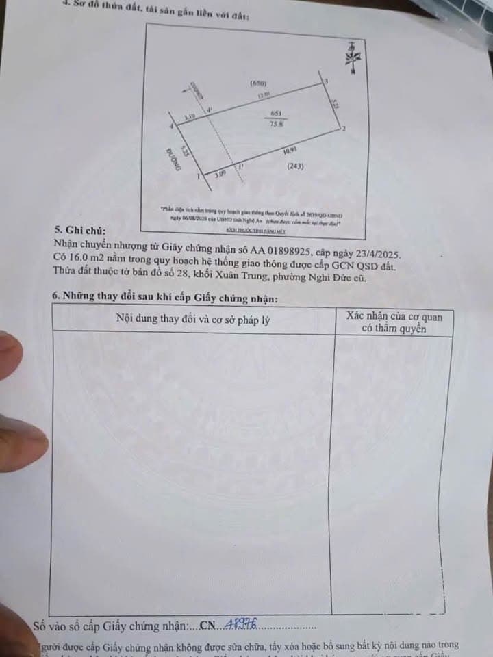 Bán đất Đ. Phạm Đình Toái, Tp. Vinh, T. Nghệ An - Ảnh 2