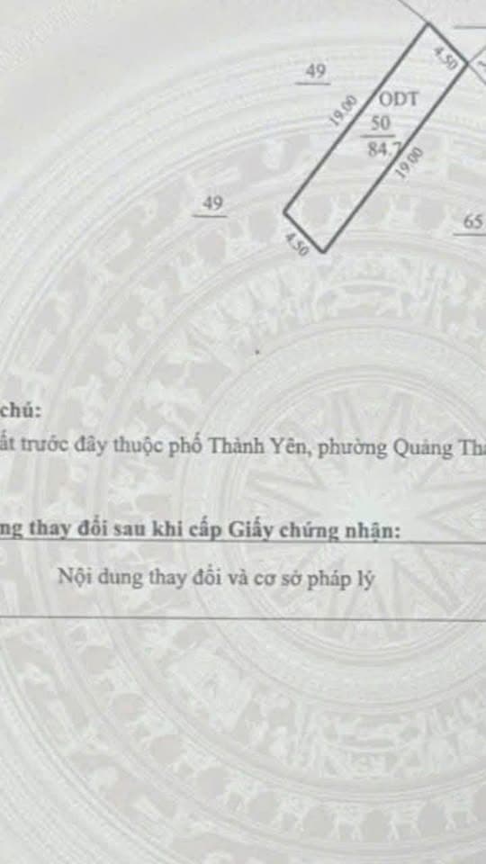 Bán đất P. Quảng Thành, Tp. Thanh Hóa, T. Thanh Hóa